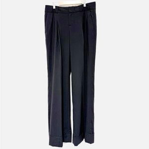 Banana Republic Women's Martin Fit Trouser Pants Wool Wide Leg Office Size 6